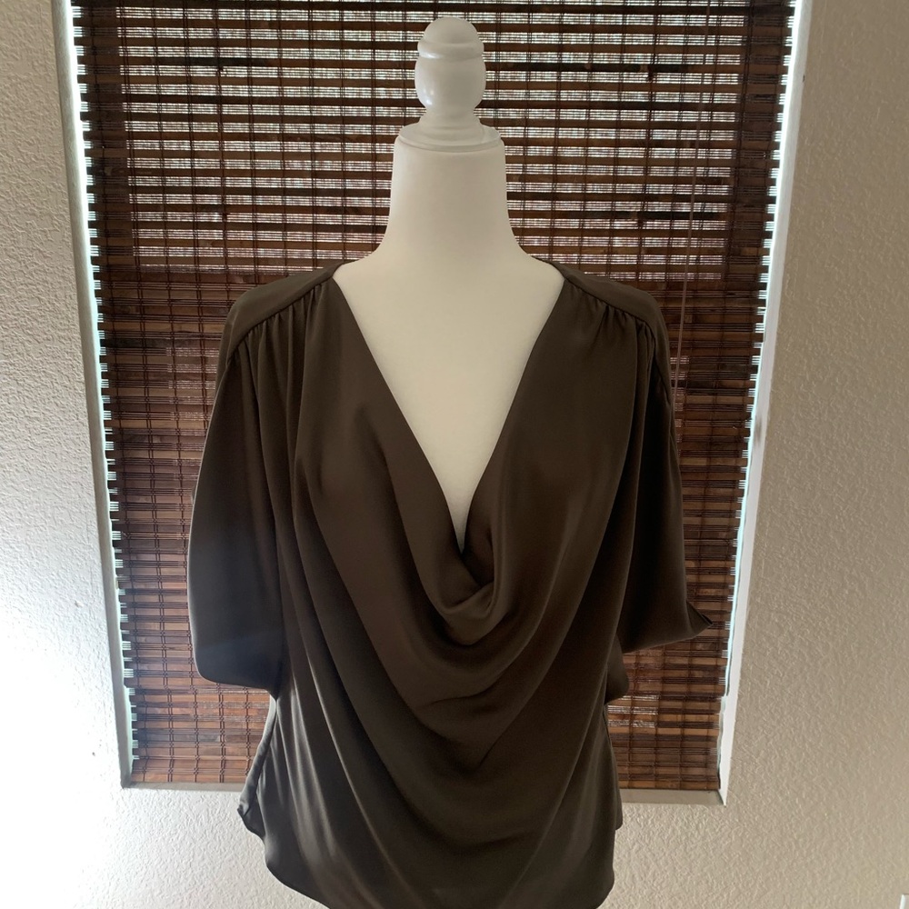 Ramy Brook Cowl Neck Satin Top